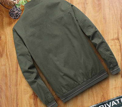 Chaqueta Deportiva Casual de Algodón Lavado Oversize para Hombre Talla Grande - Image 17