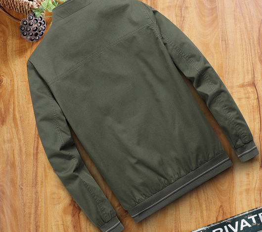 Chaqueta Deportiva Casual de Algodón Lavado Oversize para Hombre Talla Grande - Image 17