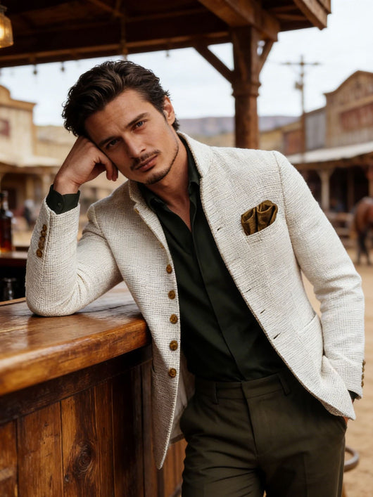 Chaqueta Retro Tweed para Hombre - Estilo Casual Sofisticado - Image 9