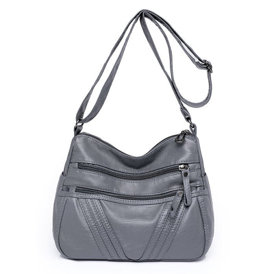 Bolso Bandolera de Cuero Suave para Mujer con Múltiples Compartimentos - Image 7