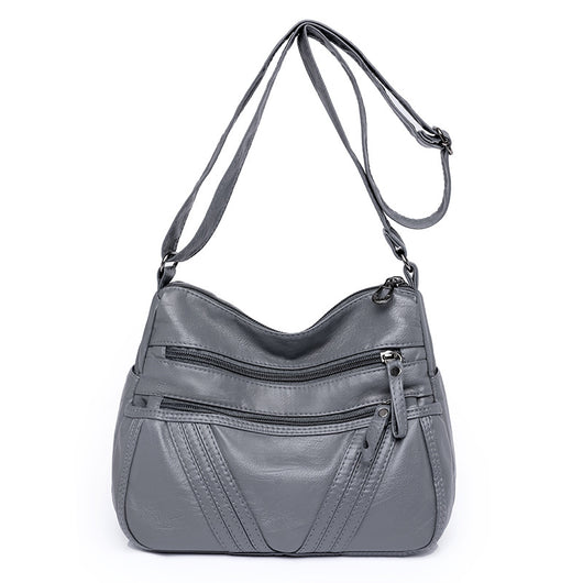 Bolso Bandolera de Cuero Suave para Mujer con Múltiples Compartimentos - Image 7