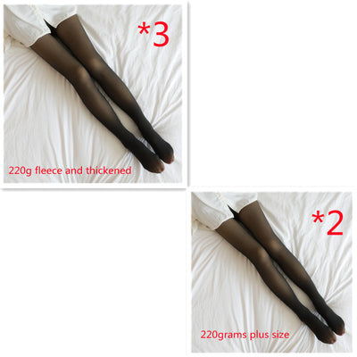 Leggins Térmicos Translúcidos Talla Grande con Forro Polar para Invierno - Image 5