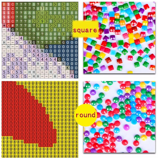 Kit Mosaico 3D Anemona Bordada con Cristales de Diamante Cuadrado Completo - Image 7