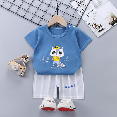 Conjunto Infantil de Algodón Puro: Playera y Shorts Estilo Coreano - Image 26