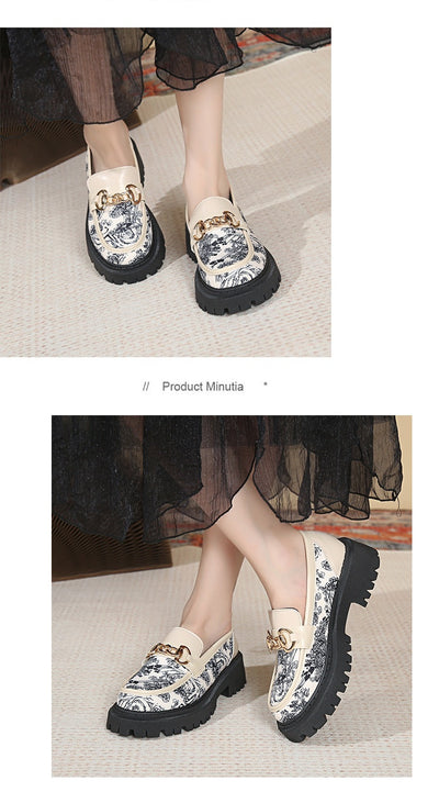 Mocasines Plataforma Plus Size con Cadena Dorada - Estilo Nacional Elegante - Image 16