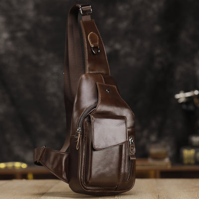 Bolsa Bandolera de Cuero Genuino para Hombre - Estilo Vintage Multifuncional - Image 18