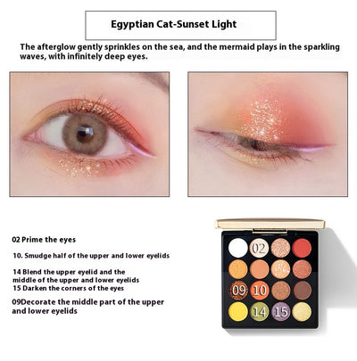 Paleta de Sombras 16 Colores Shimmer y Mate - Set Completo de Maquillaje Profesional - Image 19