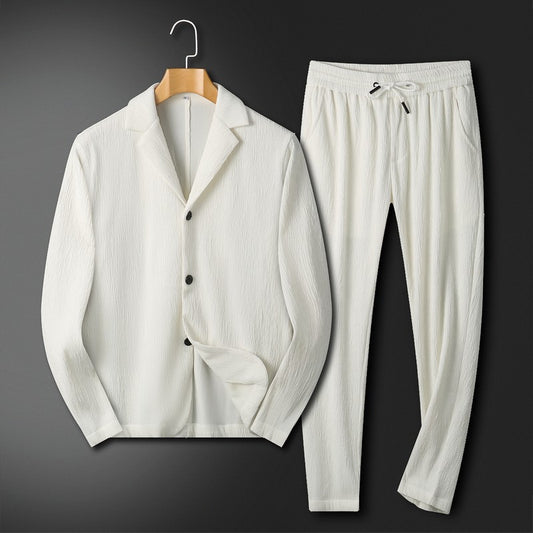 Traje Casual Hombre con Camisas y Pantalones a Rayas Verticales - Image 2
