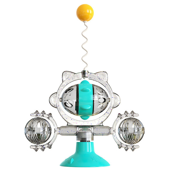 Juguete Interactivo para Gatos con Pelota Dispensadora y Ventosa - Image 3