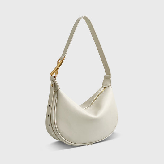 Bolso Bandolera Medialuna en Cuero Suave para Mujer - Image 5