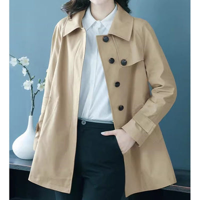Gabardina Corta Estilo Británico Texturizada para Primavera y Otoño - Image 13