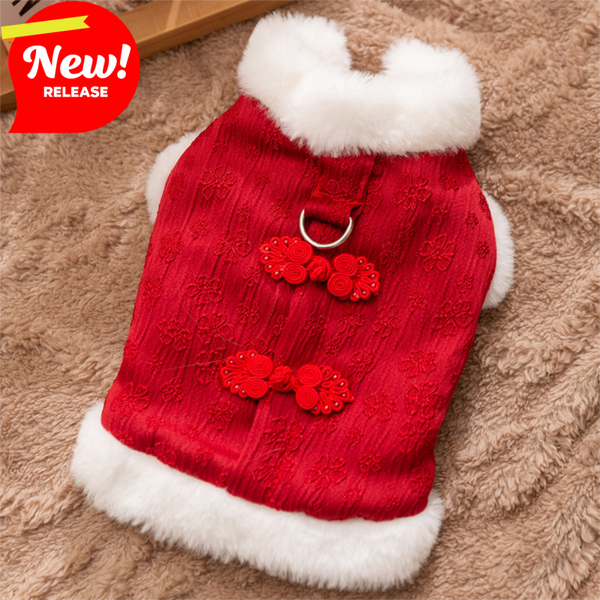 Ropa Festiva Año Nuevo Chino para Perros y Gatos - Diseño Tradicional en Algodón
