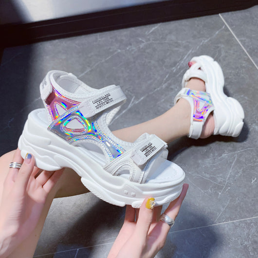 Sandalias Deportivas Estilo Hada con Estampado de Leopardo y Plataforma para Mujer - Image 5