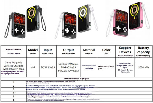Cargador Inalámbrico Magnético 15W - Batería Portátil para Juegos y Móviles - Image 18