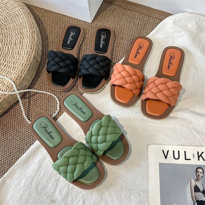 Sandalias Coreanas Tejidas con Punta Cuadrada - Image 16