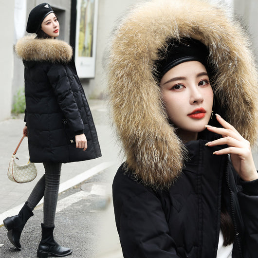 Abrigo Coreano con Capucha y Cuello de Pelaje Grande - Image 7