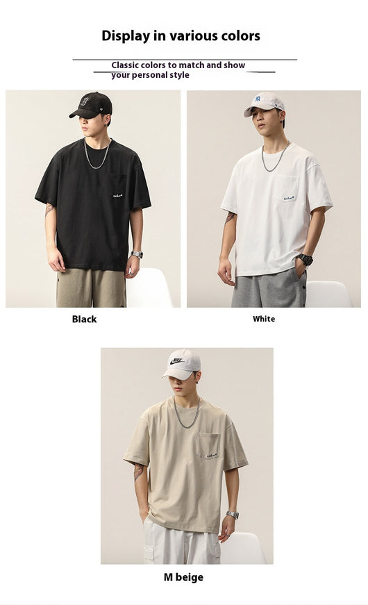 Playera Básica Bordada Cuello Redondo Manga Corta para Hombre - Image 18