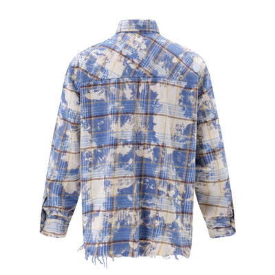 Camisa Tie-Dye a Cuadros para Hombre - Estilo Personalidad Fashion - Image 18