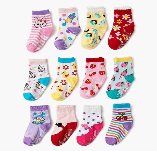 Calcetines Antideslizantes de Algodón con Diseño Infantil