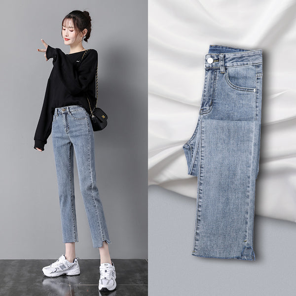 Pantalones Slim Cintura Alta para Mujer - Corte Cigarrillo