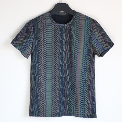 Camiseta Láser Reflectante Estampado Serpiente Colores Vibrantes - Image 9