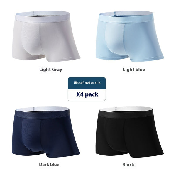 Ropa Interior de Seda de Hielo para Hombre Talla Grande Verano Sin Marcas - Image 6
