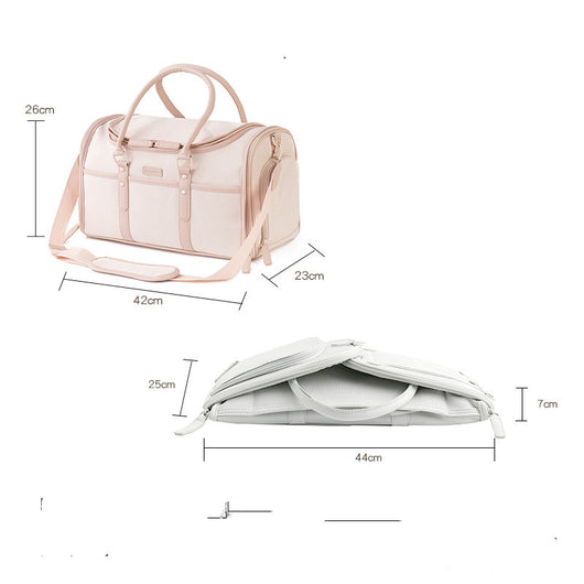 Bolsa Portátil para Mascotas en Cuero - Transpirable y Plegable - Image 3