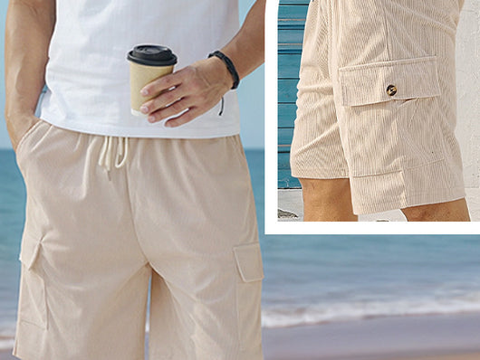 Shorts de Pana para Hombre con Múltiples Bolsillos - Image 22