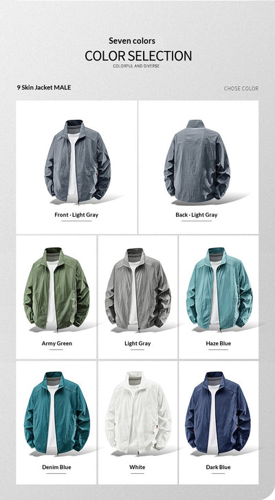 Chaqueta Casual Protección Solar para Hombre - Talla Grande Ultraligera - Image 13