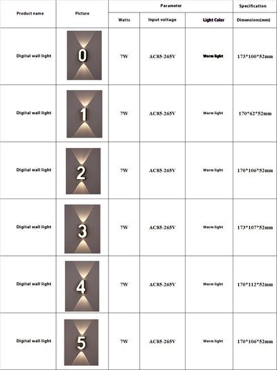 Lámpara de Pared LED Nórdica Minimalista con Display Digital - Image 17