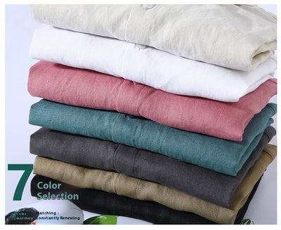Camisa de Lino Puro para Hombre - Estilo Versátil Moderno - Image 17