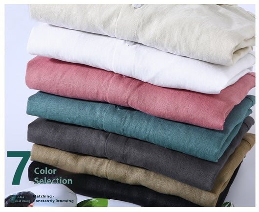 Camisa de Lino Puro para Hombre - Estilo Versátil Moderno - Image 17