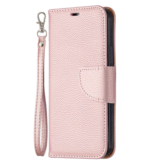 Funda Cartera Flip con Patrón Litchi, Correa y Protección Total - Image 6