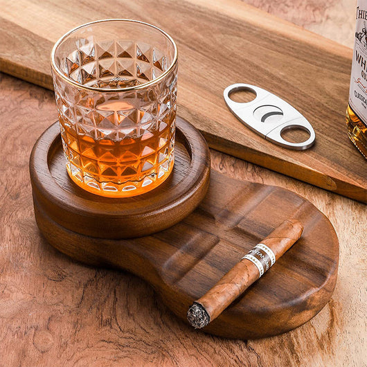 Cenicero de Madera Maciza - Adorno Creativo Elegante
