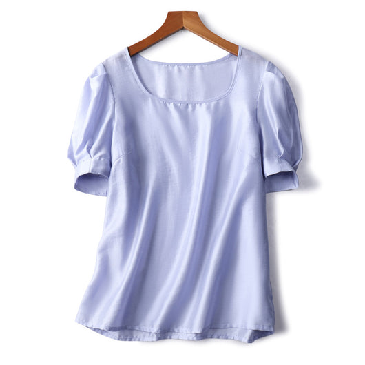 Blusa Elegante Cuello Cuadrado Manga Corta para Mujer - Image 2