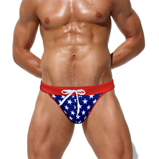 Shorts de Baño Estampado Estrella Corte Alto para Hombre - Image 10