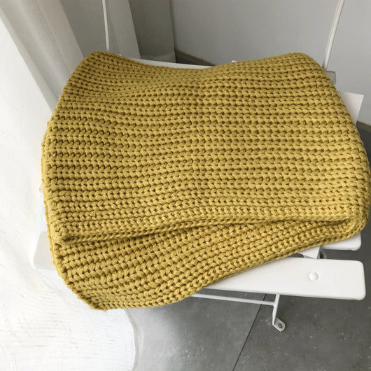 Bufanda Gruesa de Lana Tejida para Invierno - Colores Sólidos Versátiles - Image 10