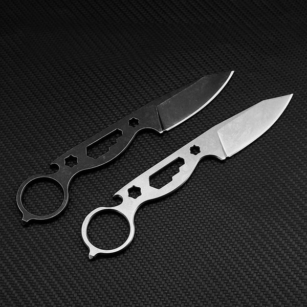 Cuchillo de Supervivencia Táctico de Hoja Recta para Caza y Bolsillo