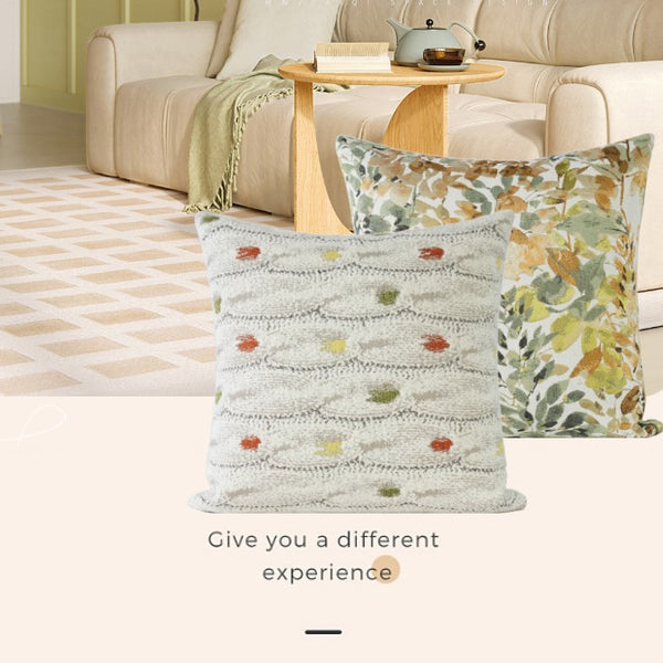 Almohada Decorativa Estilo Nórdico Floral para Sala y Dormitorio