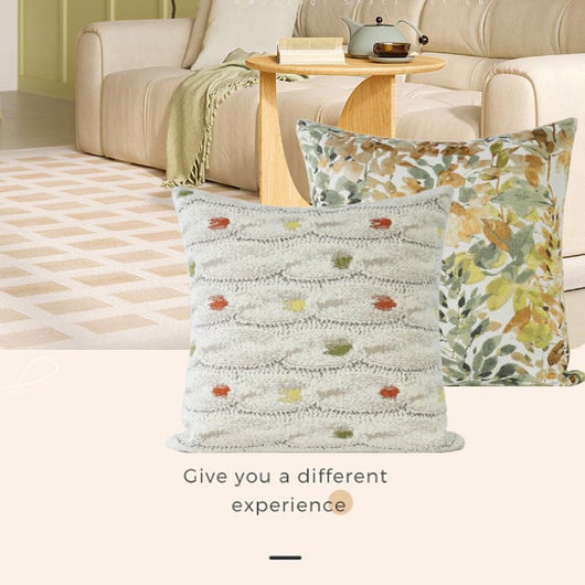 Almohada Decorativa Estilo Nórdico Floral para Sala y Dormitorio