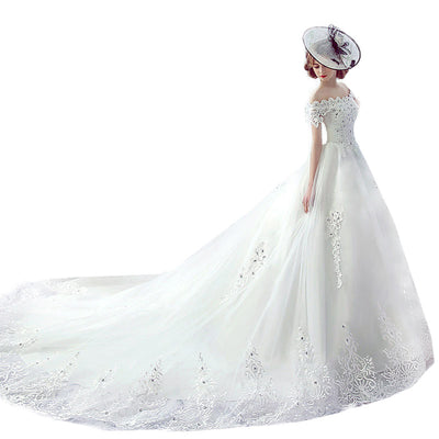 Vestido de Novia Asimétrico con Velo Francés Trailing Estilo Hepburn - Image 8