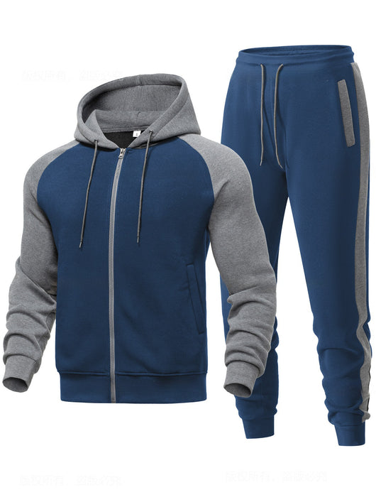 Sudadera con Capucha Raglan Bicolor para Hombre - Casual y Deportivo - Image 31