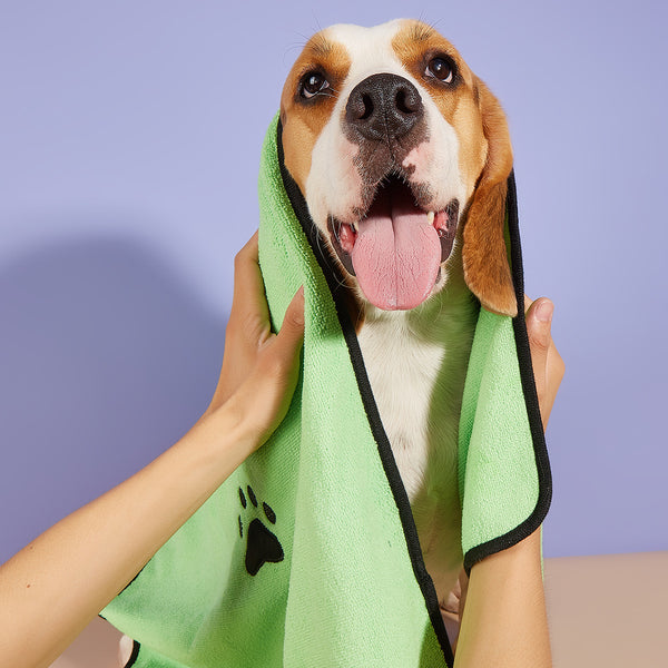 Toalla de Baño Rápida Secado para Perros y Gatos - Felpa Coral Súper Absorbente