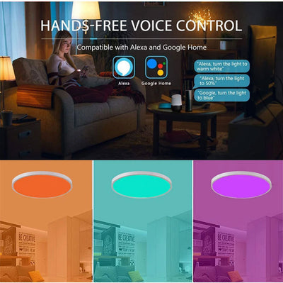 Lámpara de Techo Inteligente WiFi con Diseño Graffiti Colorido para Dormitorio - Image 13