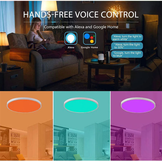 Lámpara de Techo Inteligente WiFi con Diseño Graffiti Colorido para Dormitorio - Image 13