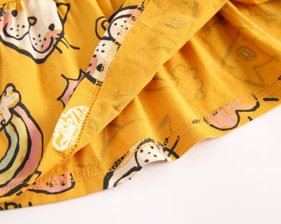 Vestido Infantil Estampado con Dibujos Animados - Manga Corta Verano - Image 5