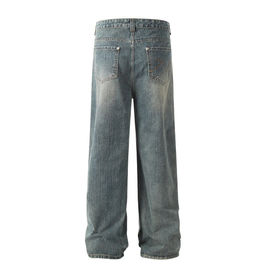 Pantalones Hombre Efecto Desgastado Corte Recto Suelto - Image 11
