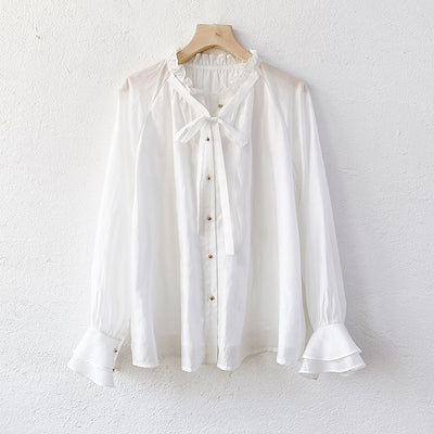 Blusa Commuter de Tencel para Mujer - Manga Larga Nanyou - Image 9