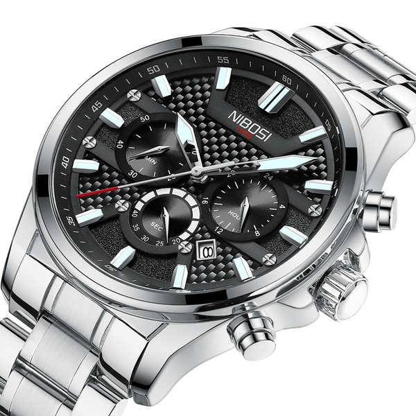 Reloj de Cuarzo Multifuncional Impermeable para Hombre con Tres Ojos
