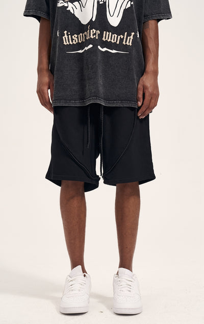 Shorts de Algodón Terry Blanco Puro con Cordón Ajustable para Hombre - Image 11